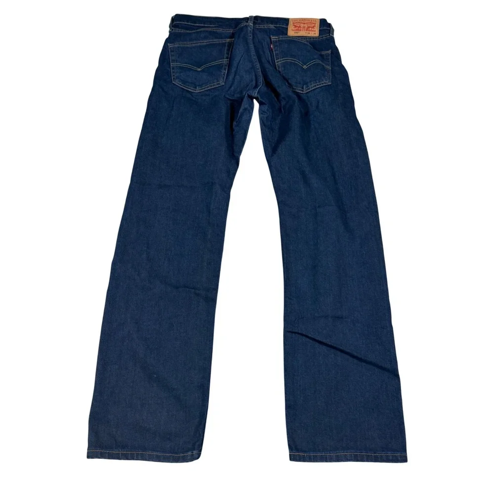 Levi's 505 Regular Fit Jeans Mens 34x32 Dark Wash Indigo Straight Leg Classic